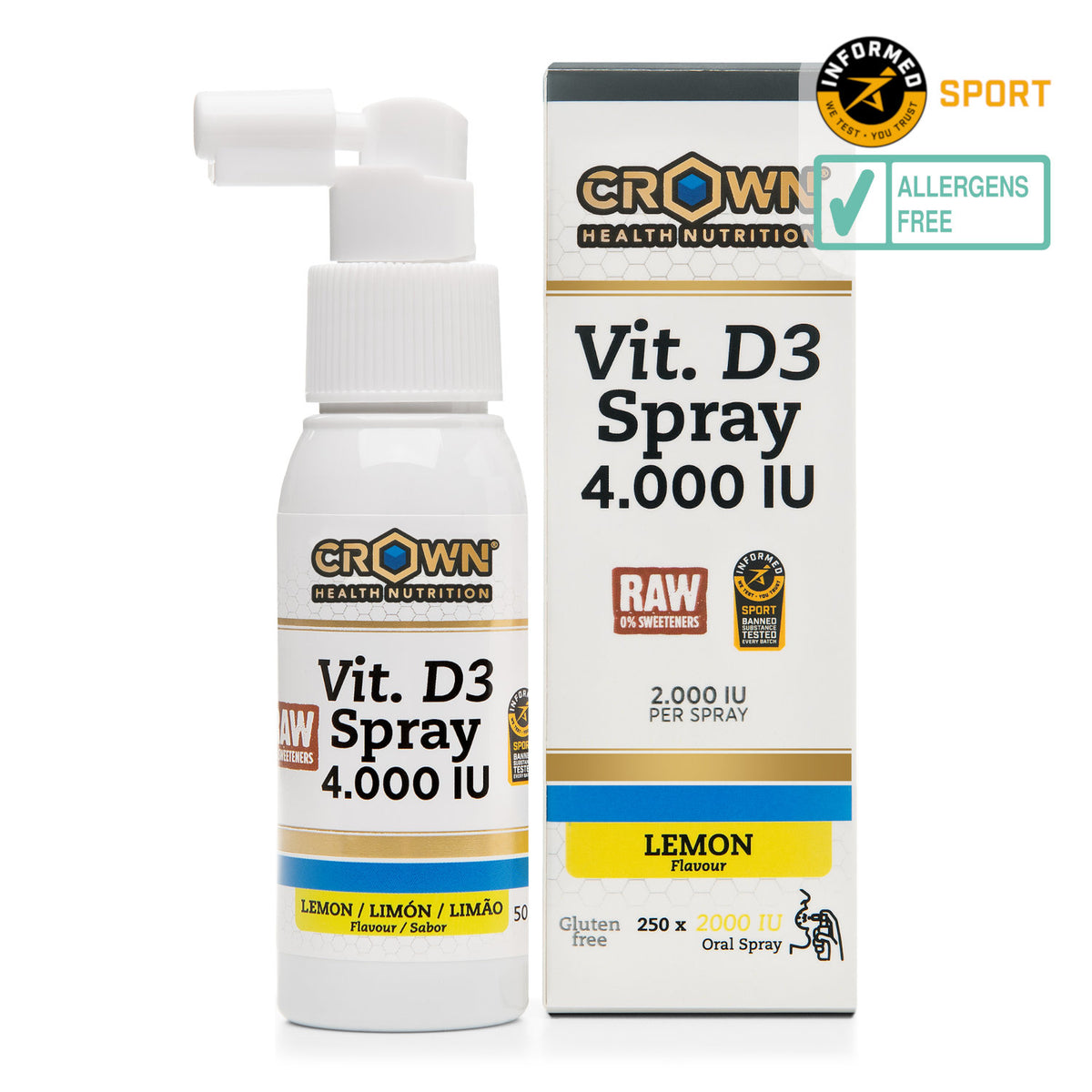 Βιταμίνη D3 Spray 4000IU Ακατέργαστη (Χωρίς Γλυκαντικά)