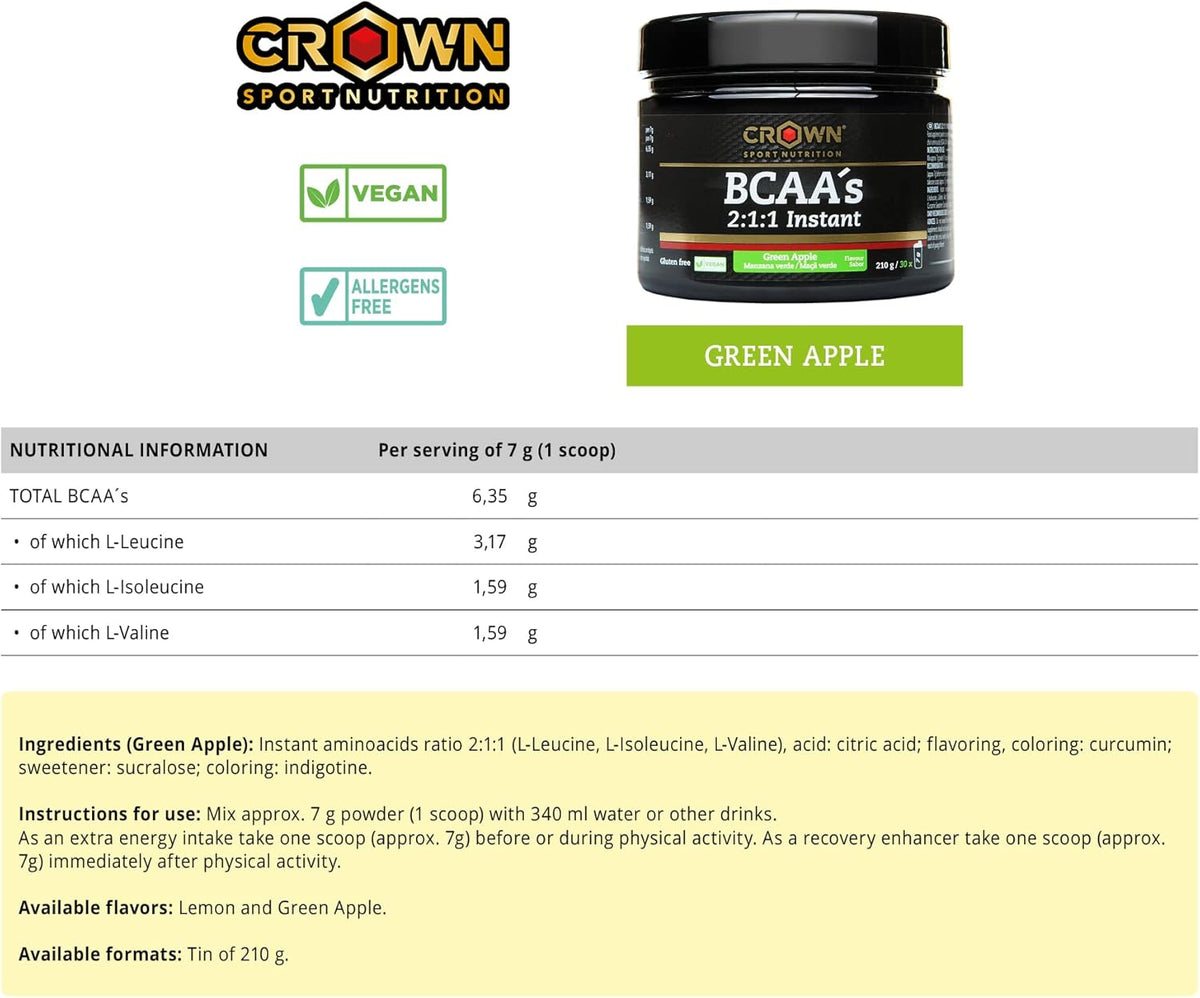 BCAA με γεύση Πράσινο Μήλο