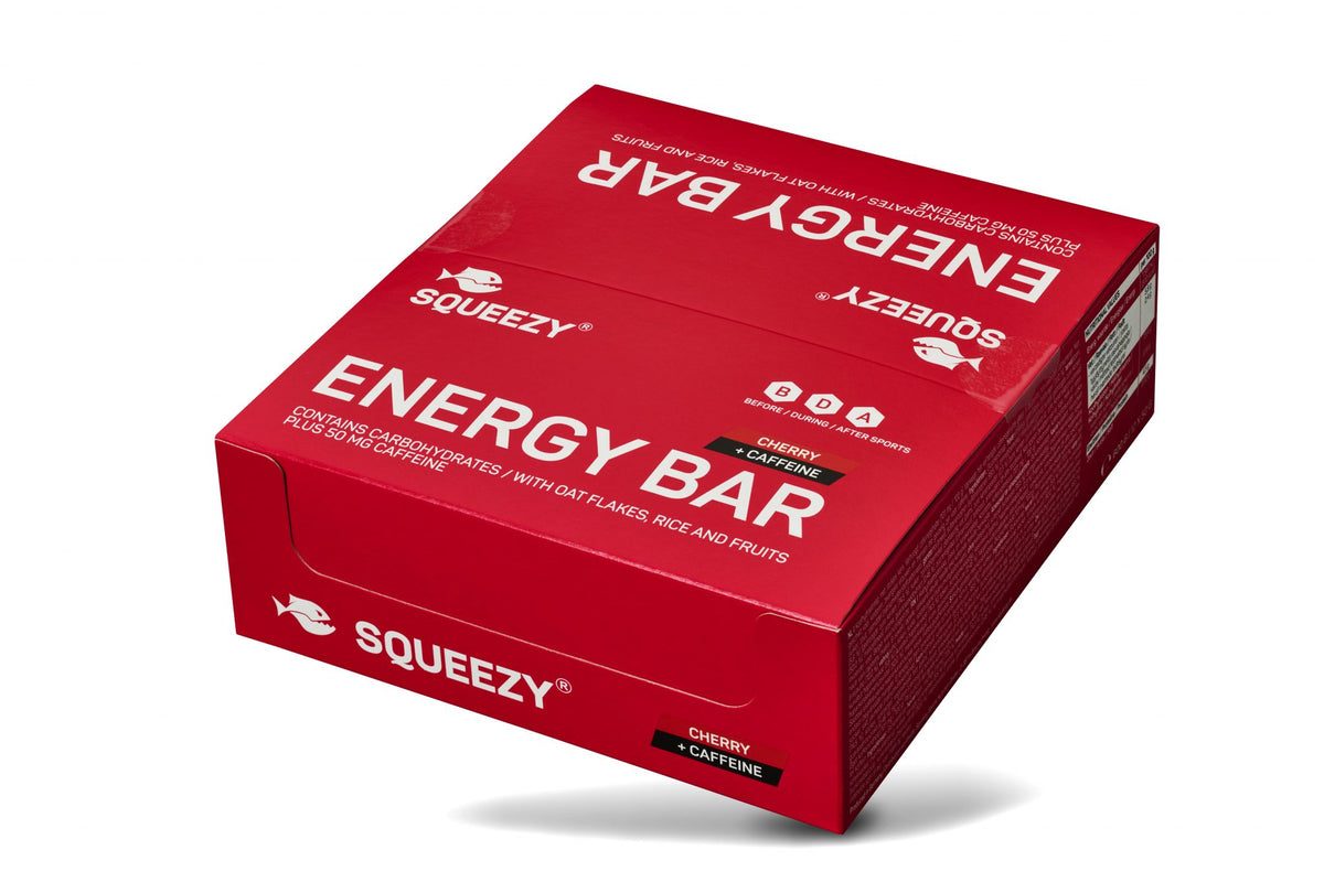 SQUEEZY ENERGY SUPER BAR κεράσι+καφεΐνη 50g