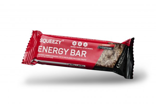 SQUEEZY ENERGY SUPER BAR κεράσι+καφεΐνη 50g