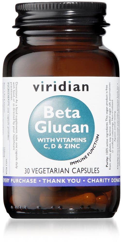 Βήτα Γλυκάνη 250mg (& Βιταμίνες C, D3 & Ψευδάργυρος) – 30 Φυτικές Κάψουλες